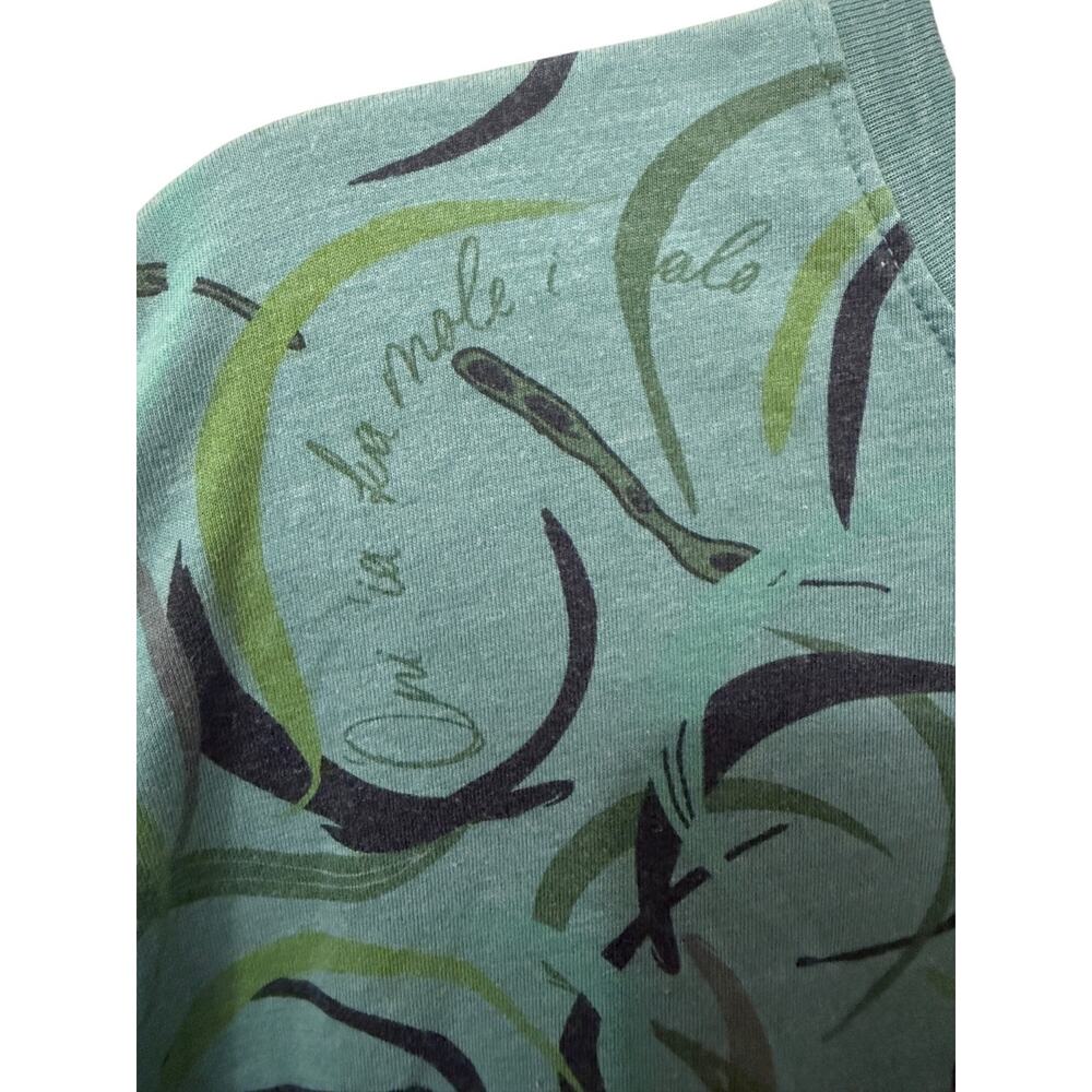 Kialoapiko 2X Organic Cotton Plus Size Green Short Sleeve Women Aloha EUC - Picture 4 of 8